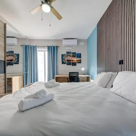 Modern 3-bedroom With Balcony, Wifi & Ac San Ġwann